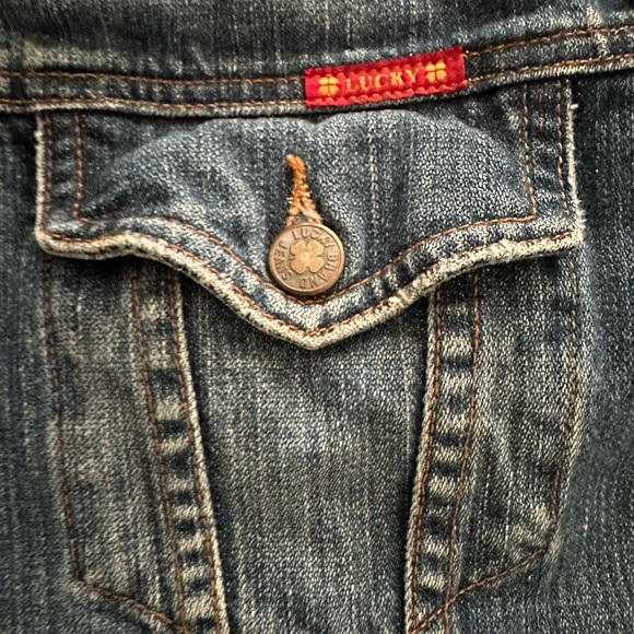 * LUCKY BRAND MENS DUNGAREES DENIM JACKET. BLUE. SIZE Large EUC - Picture 4 of 15